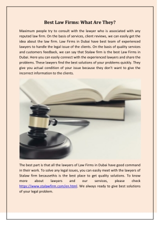 Best Law Firms: What Are They?