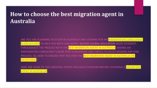 best migration agent in Australia or Melbourne