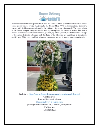 Send Last Minute Funeral Flower in Makati | Flowerdeliverymakati.com