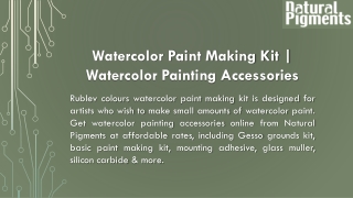 Watercolor Paint Making Kit | Watercolor Painting Accessories