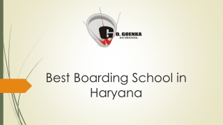 Top Best Boarding School in Haryana