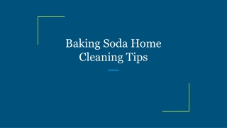 Baking Soda Home Cleaning Tips