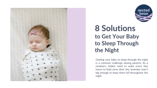 8 Solutions to Get Your Baby to Sleep Through the Night