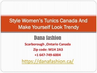 Style Women’s Tunics Canada And Make Yourself Look Trendy
