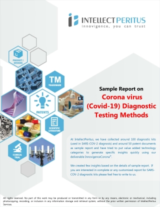 Covid-19 Testing Kits Report - IntellectPeritus