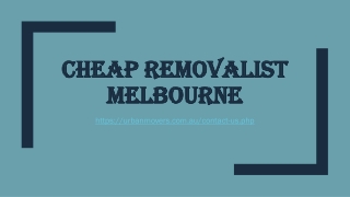 Cheap Removalist Melbourne