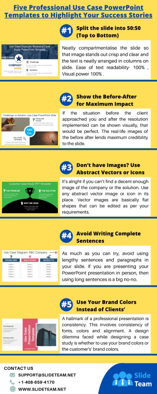 Five Professional Use Case PowerPoint Templates to Highlight Your Success Stories