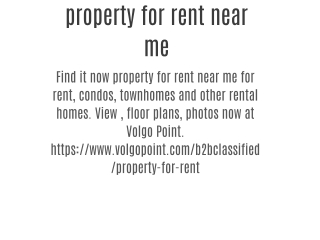property for rent near me
