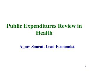 Public Expenditures Review in Health