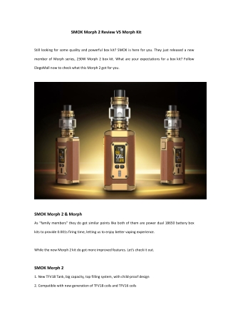 SMOK Morph 2 Review