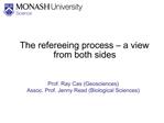 The refereeing process a view from both sides