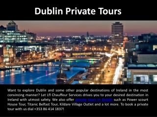 Dublin Private Tours