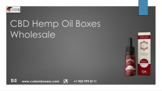 CBD Hemp Oil Boxes Wholesale Available in All Sizes & Shapes