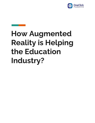 How Augmented Reality is Helping the Education Industry?