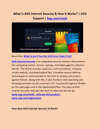 What is AVG Internet Security & How it Works? | AVG Support | Avg.com/retail