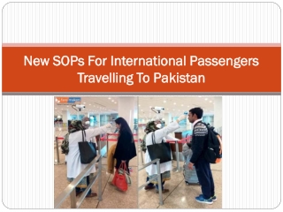 New Sops For International Passengers Travelling To Pakistan