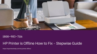 Hp Printer Offline Instant Resolve 1-8009837116 Printer Not Responding Hp