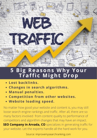 5 Big Reasons Why Your Traffic Might Drop