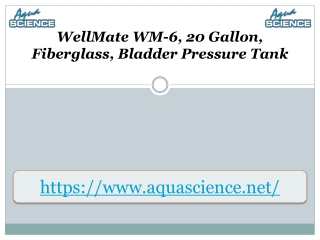 WellMate WM-6, 20 Gallon, Fiberglass, Bladder Pressure Tank