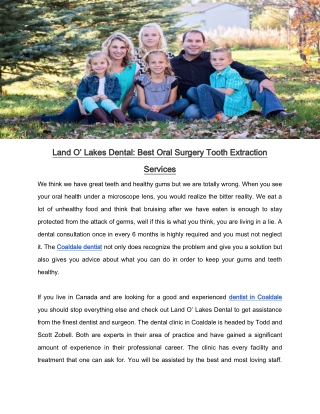 Land O’ Lakes Dental: Best Oral Surgery Tooth Extraction Services