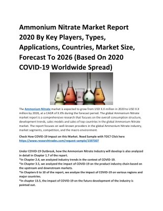 Ammonium Nitrate Market