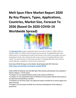 Melt Spun Fibre Market