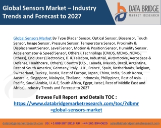 Global Sensors Market – Industry Trends and Forecast to 2027