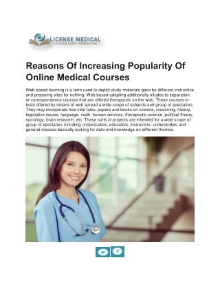 Medical Course Online | License-medical.com