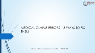 MEDICAL CLAIMS ERRORS – 3 WAYS TO FIX THEM