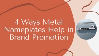 Metal Nameplates Help in Brand Promotion | Premium Emblem