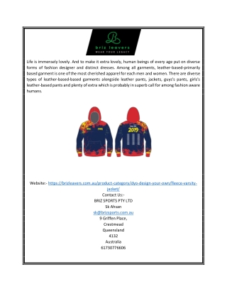 Design Senior Jackets Online Queensland | Brizleavers.com.au