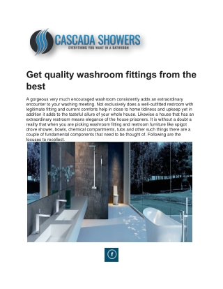 Cascada Showers | CASCADA SHOWERS