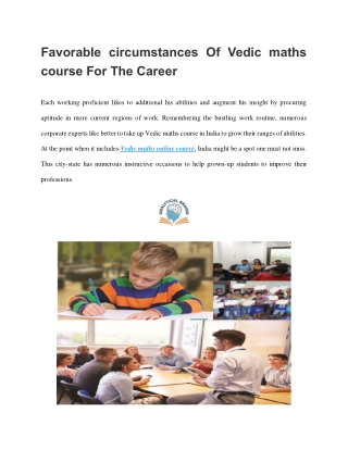 Vedic Maths Teacher Training Course India | Analytical Brains