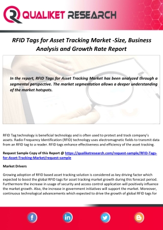 RFID Tags for Asset Tracking Market Size, Scope, Growth and Forecast Report