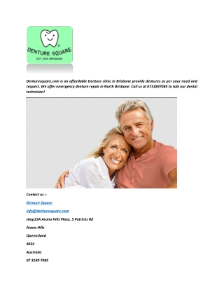 Affordable Dentures Clinic in Brisbane