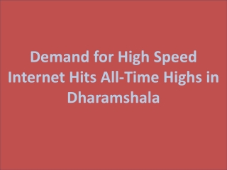 High Speed Internet