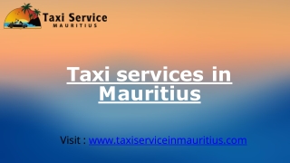 Taxi services in Mauritius