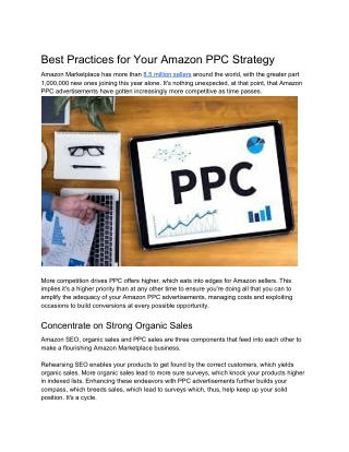 Best Practices for Your Amazon PPC Strategy