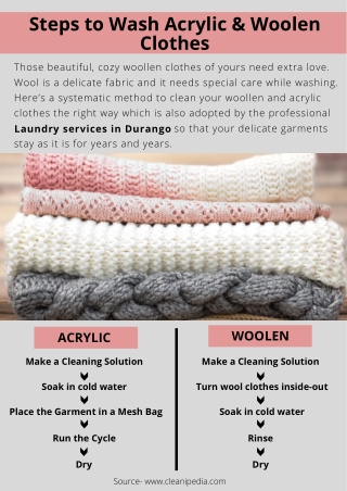 Steps to Wash Acrylic & Woolen Clothes