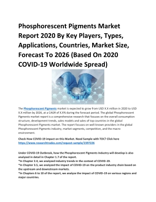 Phosphorescent Pigments Market