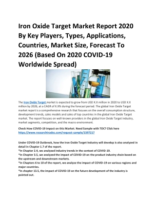Iron Oxide Target Market