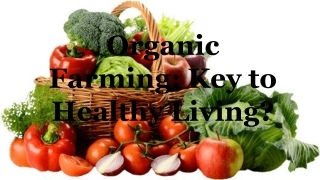 Organic Farming: Key to Healthy Living