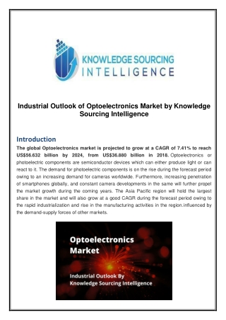 Industrial Outlook of Optoelectronics Market by Knowledge Sourcing