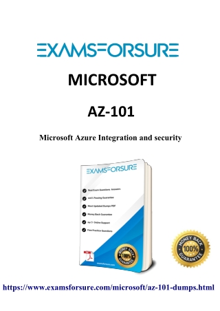 2020 Examsforsure Microsoft AZ-101 dumps and Exam Questions