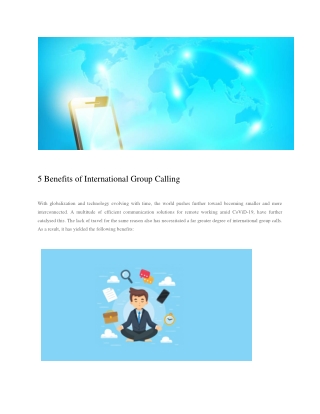 5 Benefits of International Group Calling