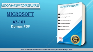 2020 Examsforsure Microsoft AZ-101 dumps and Exam Questions