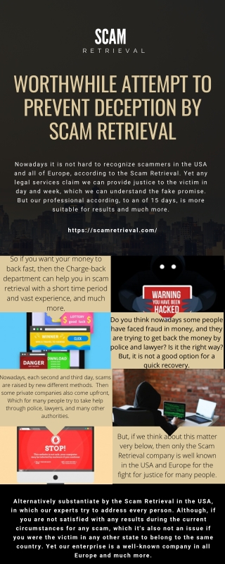 Worthwhile Attempt to Prevent deception by Scam Retrieval