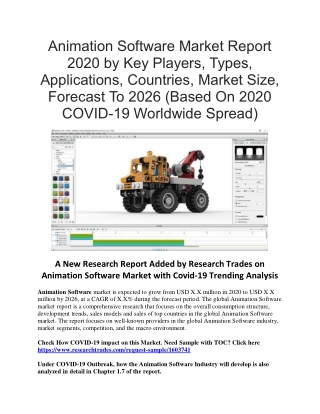 Animation Software Market Report 2020 By Key Players, Types, Applications, Countries, Market Size, Forecast To 2026 (Bas