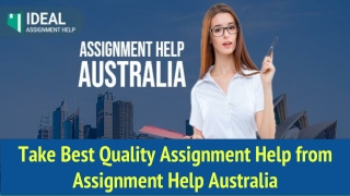 Take best quality assignment help from assignment help Australia