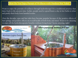 Benefits of Installing Outdoor Hot Tubs - Northern Lights Cedar Tubs